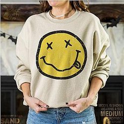 Nirvana Smiley Face Sweatshirt; ET0610