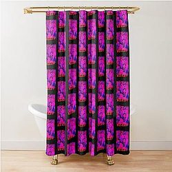 NiziU Kpop Group Members Purple Kpop Shower Curtain