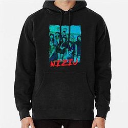 NiziU Kpop Group Members Blue Pullover Hoodie