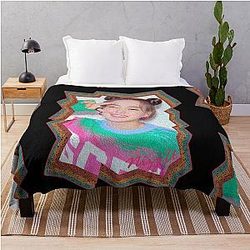 Rio Hanabashi NiziU Retro Color Oil Paint Design Throw Blanket