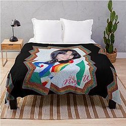 Nina Hillman NiziU Korean Kpop Retro Oil Paint Design Throw Blanket