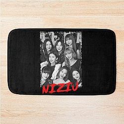 NiziU Kpop Group Members Black White Kpop Color Design Bath Mat