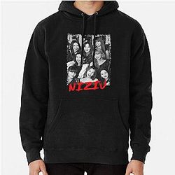 NiziU Kpop Group Members Black and White Hoodie