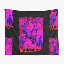 NiziU Kpop Group Members Purple Kpop RGB Color Tapestry