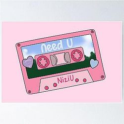 Niziu - Need Cute Retro Cassette Tape Poster