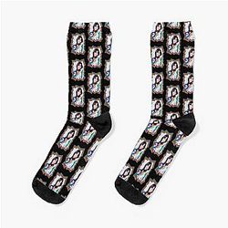 Nina Hillman NiziU Korean Kpop Retro Color Oil Paint Design Socks