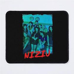 NiziU Kpop Group Members Blue RGB Color Design Mouse Pad