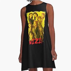 NiziU Kpop Group Members Yellow Kpop Color Design A-Line Dress