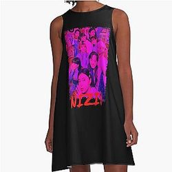 NiziU Kpop Group Members Purple Kpop Color Design A-Line Dress