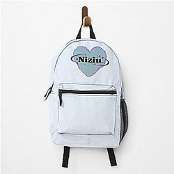 NiziU K-Pop Heart Scrapbook Design in Blue Tone Backpack