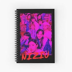 NiziU Kpop Group Members Purple Kpop Color Design Spiral Notebook