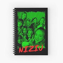 NiziU Kpop Group Members Green Kpop Color Design Spiral Notebook