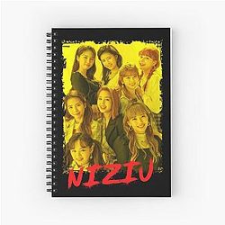 NiziU Kpop Group Members Yellow Kpop Color Design Spiral Notebook