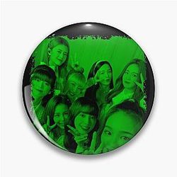 NiziU Kpop Group Members Green RGB Color Design Pin