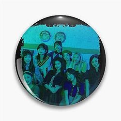 NiziU Kpop Group Members Blue RGB Color Design Pin