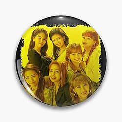 NiziU Kpop Group Members Yellow RGB Color Design Pin
