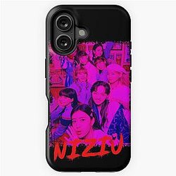 NiziU Kpop Group Members Purple Color Design iPhone Case