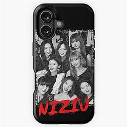 NiziU Kpop Group Members Black White Kpop RGB Color Design iPhone Tough Case