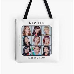 NiziU Make you happy All Over Print Tote Bag
