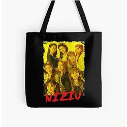 NiziU Kpop Group Members Yellow Kpop Color Design All Print Tote Bag