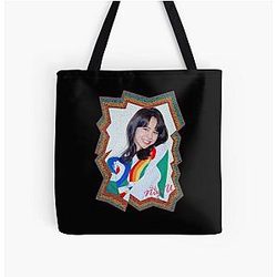 Nina NiziU Korean Kpop Retro Color Oil Paint Design All Over Print Tote Bag