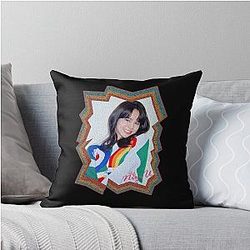 Nina Hillman NiziU Korean Kpop Retro Color Oil Paint Design Throw Pillow
