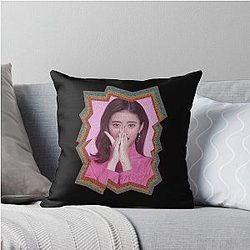 Rima Yokoi NiziU Rima Korean Kpop Retro Color Oil Paint Design Throw Pillow