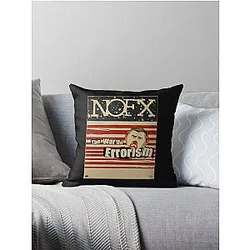 Nofx punk band logo Throw Pillow
