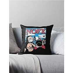 Nofx punk band logo Throw Pillow