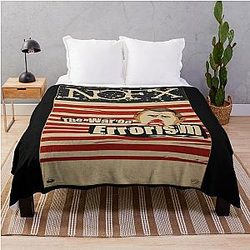 Nofx punk band logo Throw Blanket
