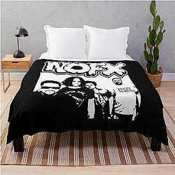 Nofx punk band logo Throw Blanket