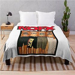 Nofx punk band logo Throw Blanket