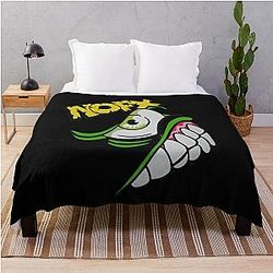 Nofx punk band logo Throw Blanket