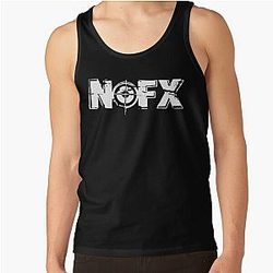NOFX silver & white Tank Top