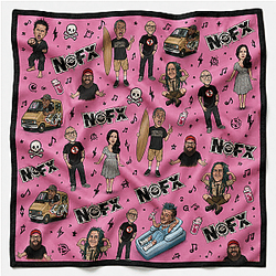Limited Pink Band Caricature LA1008 NOFX Bandana