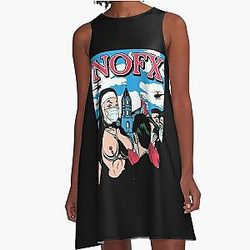 Nofx punk band logo A-Line Dress