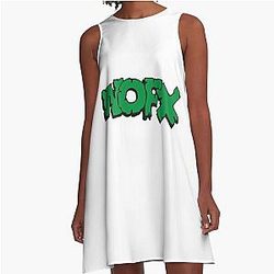 Nofx punk band logo A-Line Dress