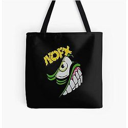 Nofx punk band logo All Over Print Tote Bag