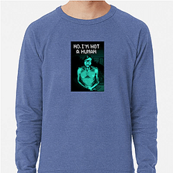 No I'm not a Human's robot must prove it is not a human No I'm Not A Human Sweatshirts