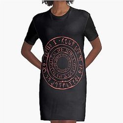 Noita Rune Circle T abito da camicia grafica