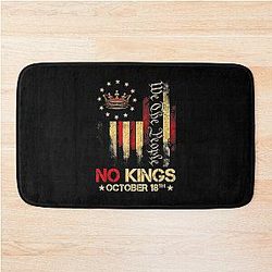 AntiTrump Crown No Kings Bath Mat
