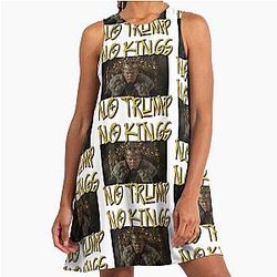 No Kings - No Trump. Limited Edition No Kings Prints 7 A-Line Dress