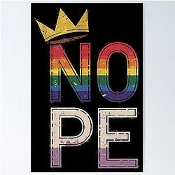 Retro No Protest Sign Horizontal Poster