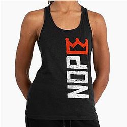 No Kings Protest Sign Vertical Racerback Tank Top