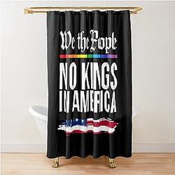 No Kings Day Shower Curtain 2025