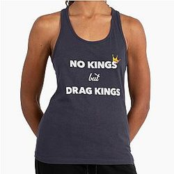 Drag Kings No Kings White Racerback Tank Top