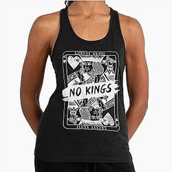 No Kings - Subtle Anti-Trump Racerback Tank Top
