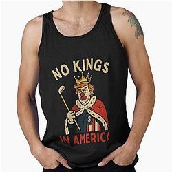 No Kings in America - Anti Donald Trump No Kings Day Protest Tank Top