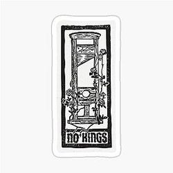No Kings Block Print Sticker