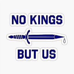 No Kings But Us American Flag Independence Sticker